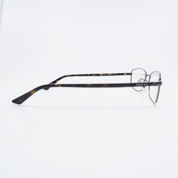 Gucci GG0063OJ 002 57mm Gunmetal/Havana Temples, New Men's Eyeglasses Frames. - Picture 6 of 9